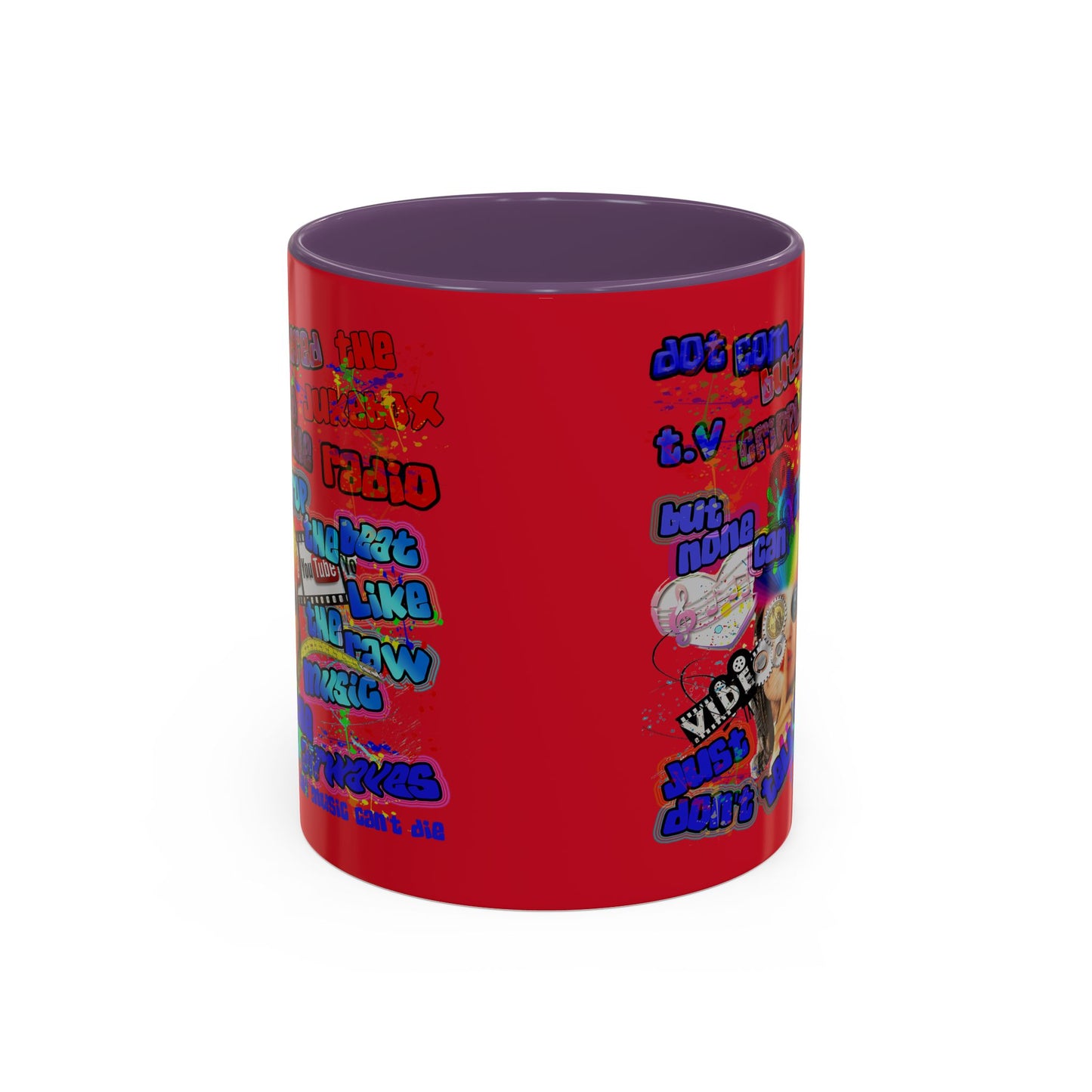 drop the beat - Accent Mug (dark red)