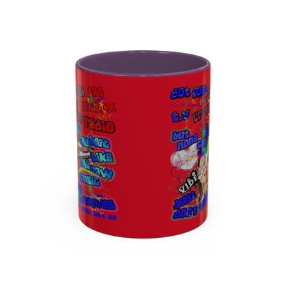 drop the beat - Accent Mug (dark red)