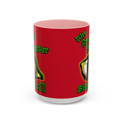 green monster - Accent Mug (dark red)