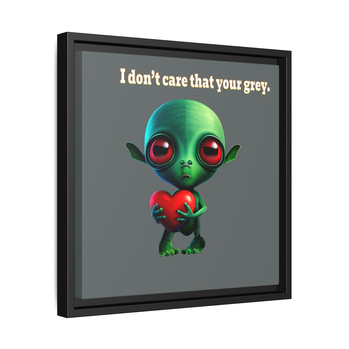 I don't care that your grey - framed canvas art (dark grey)
