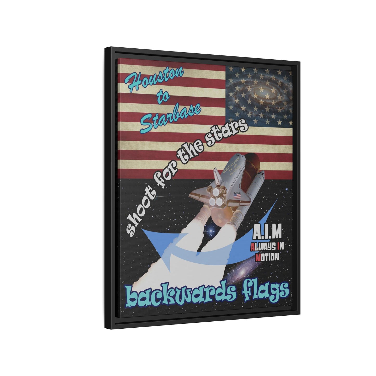 shoot for the stars - framed canvas art
