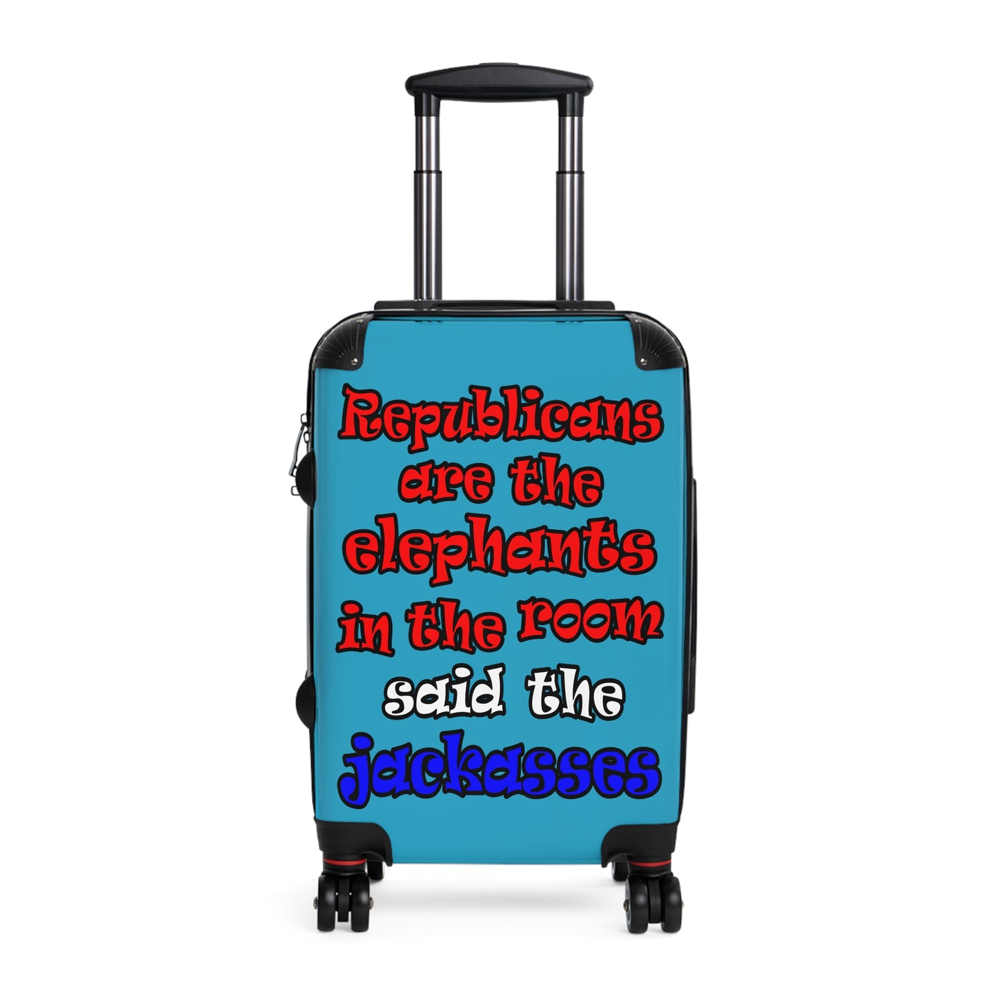 donkeys and elephants - Suitcase (turquoise)