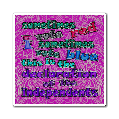 declaration of the independents - Magnets - (pink swirl)