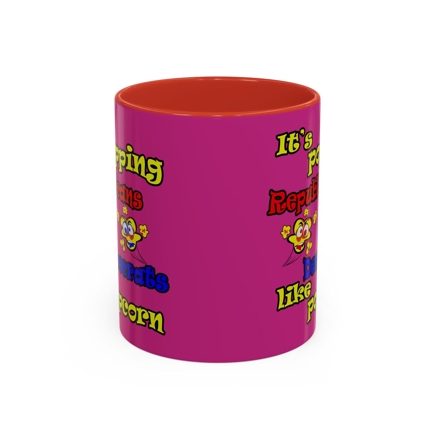 popping like popcorn - Accent Mug (pink)