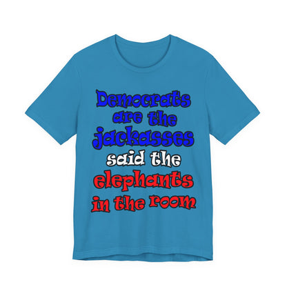 donkeys and elephants - Unisex Jersey Short Sleeve Tee