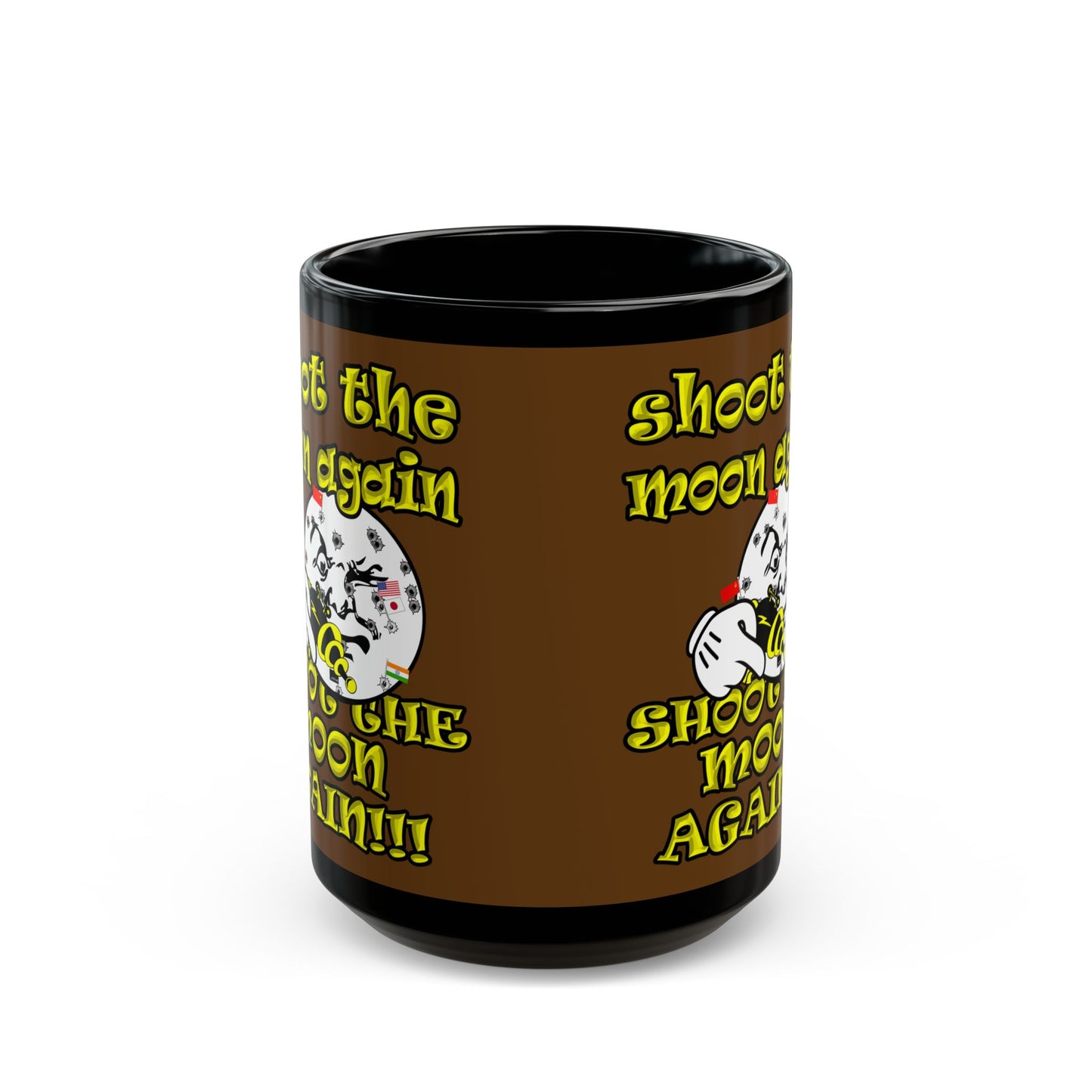 shoot the moon again - Black Mug (brown)