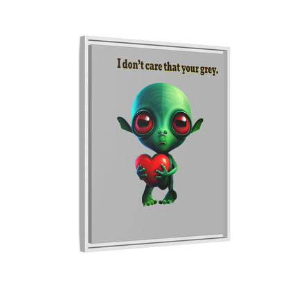 I don't care that your grey - framed canvas art (light grey)
