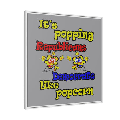 popping like popcorn - framed canvas art (grey)