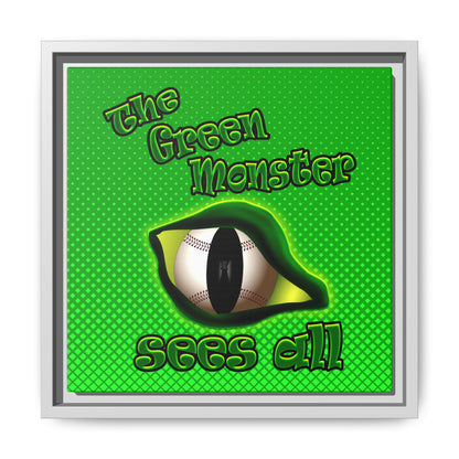 green monster - framed canvas art (logo green)