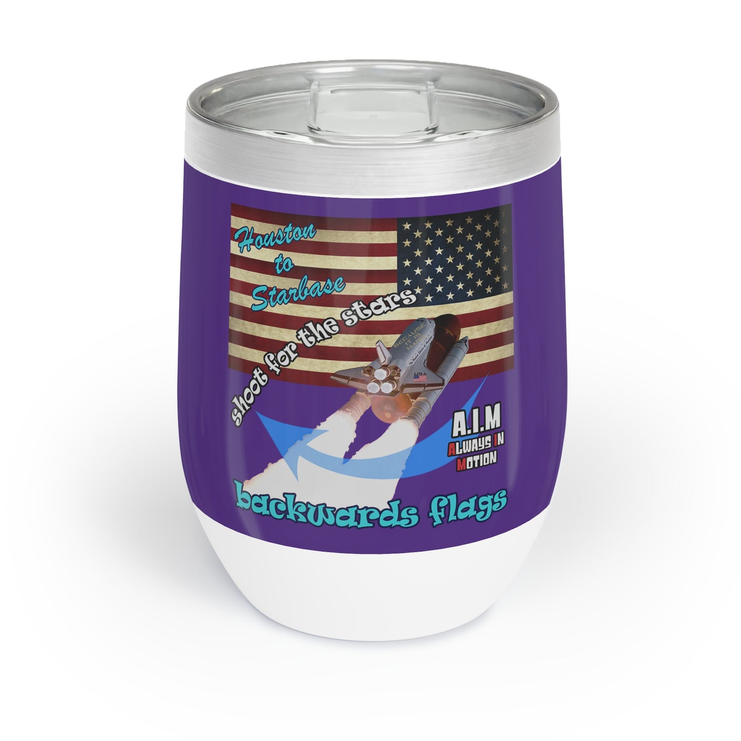 shoot for the stars - Chill Wine Tumbler (purple)