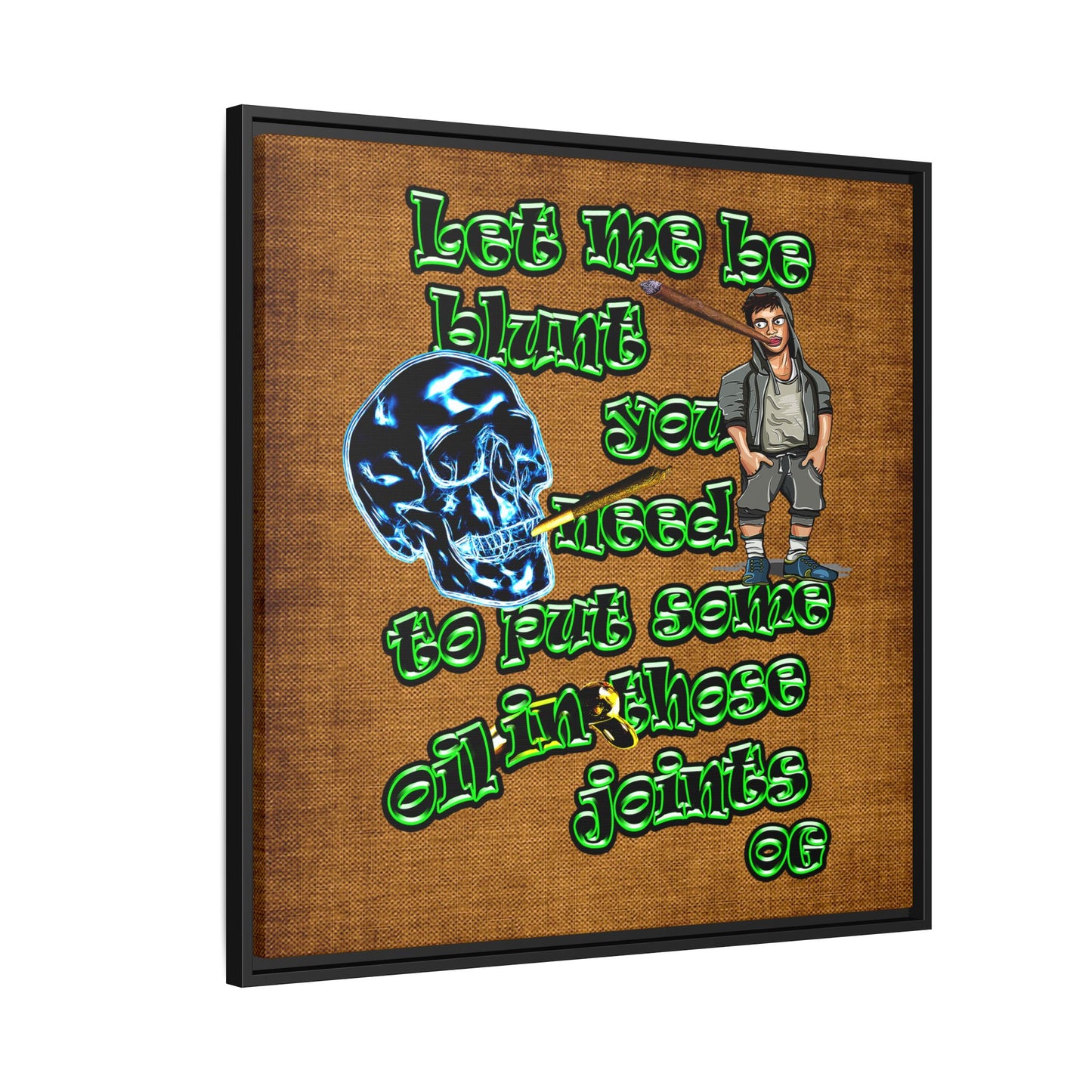 og - framed canvas art (brown papyrus)