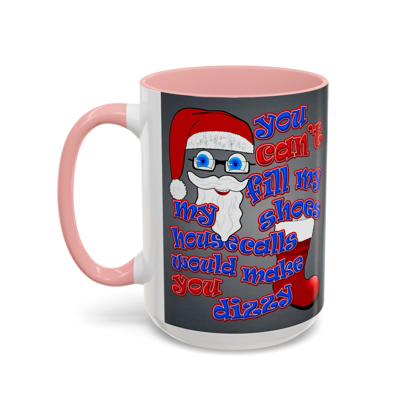 santa's shoes - Accent Mug (grey-light grey)