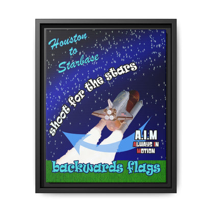 shoot for the stars - framed canvas art ('snoops' background)
