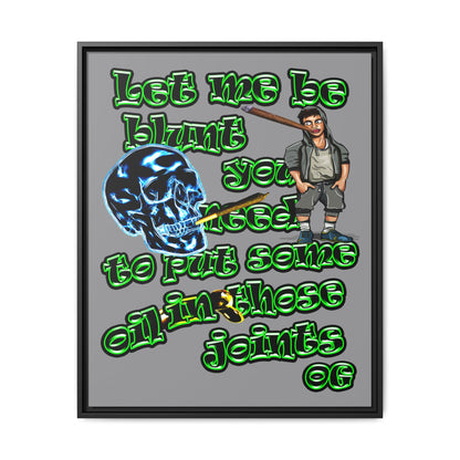 og - framed canvas art (grey)