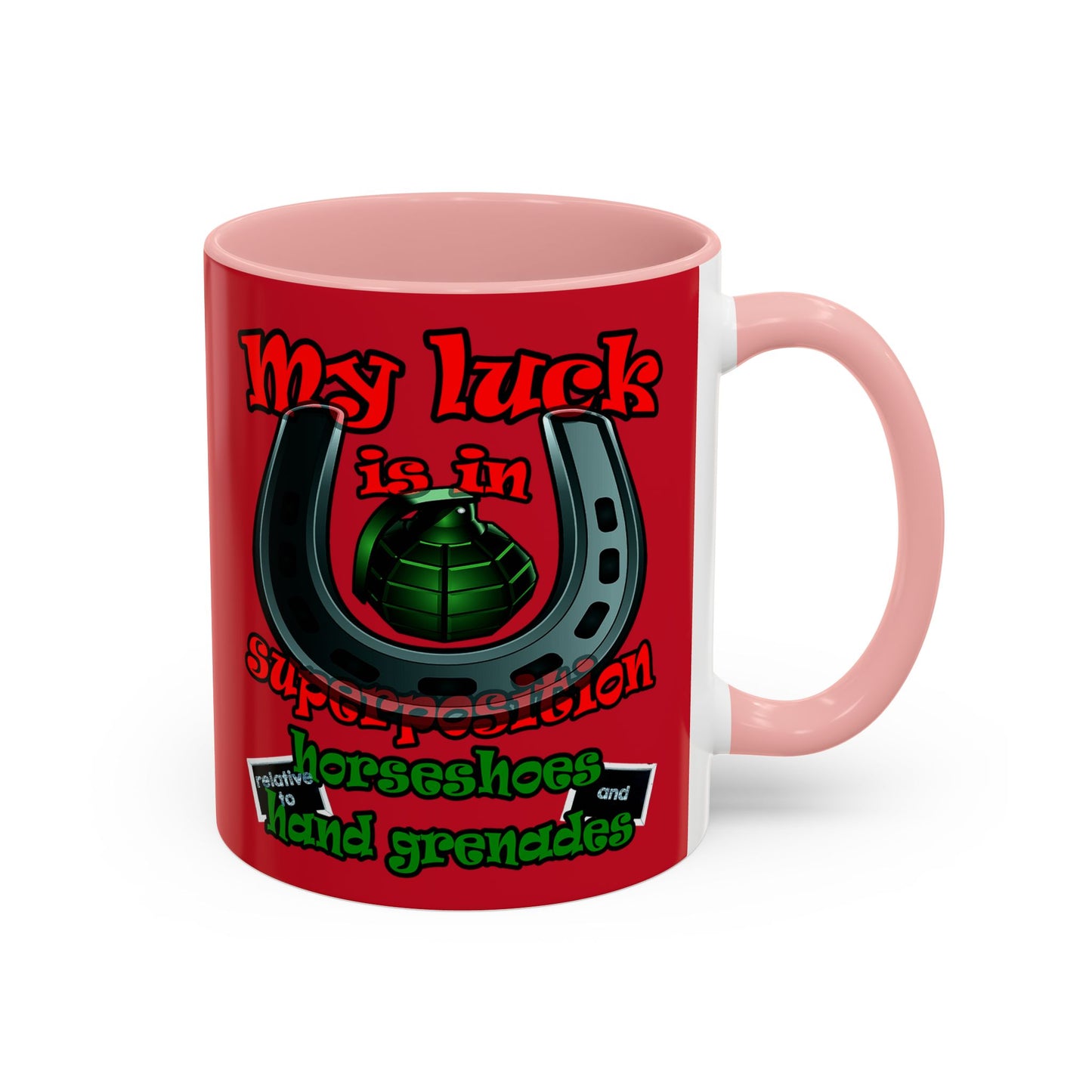 my luck - Accent Mug (dark red)