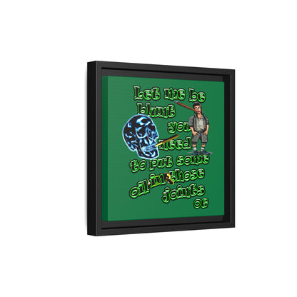 og - framed canvas art (dark green)