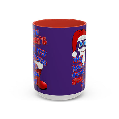 santa's shoes - Accent Mug (purple)