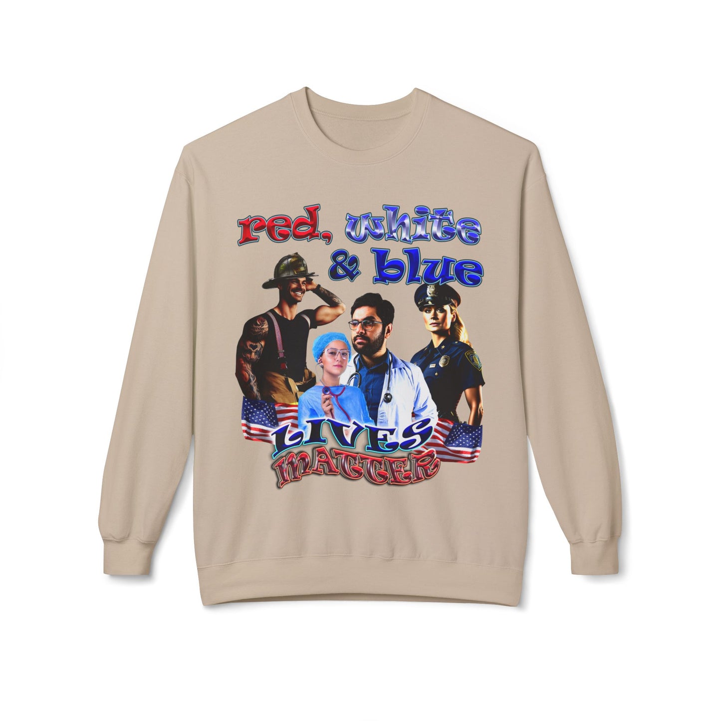rw&b lives matter - Unisex Midweight Softstyle Fleece Crewneck Sweatshirt