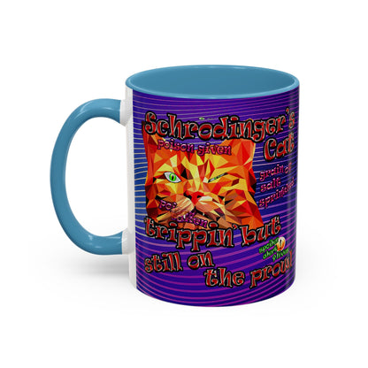 schrodinger's cat - Accent Mug (purple wave)