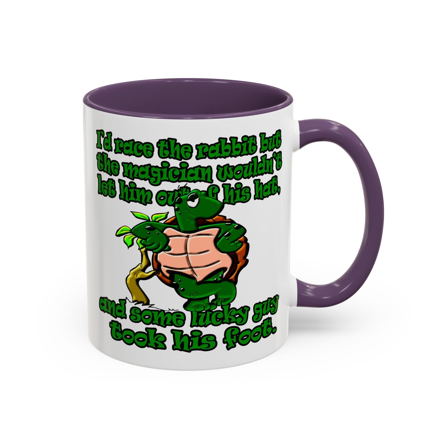 turtle race - Accent Mug (white)