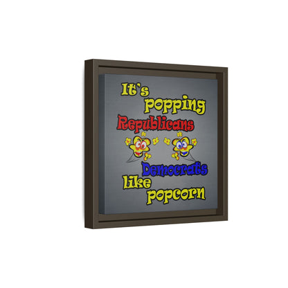 popping like popcorn - framed canvas art (grey-light grey)