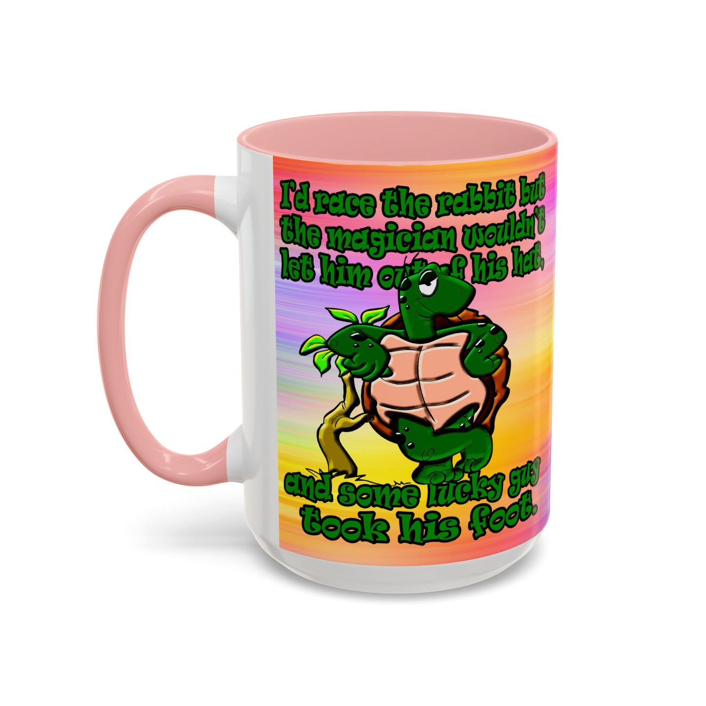 turtle race - Accent Mug (color blur)