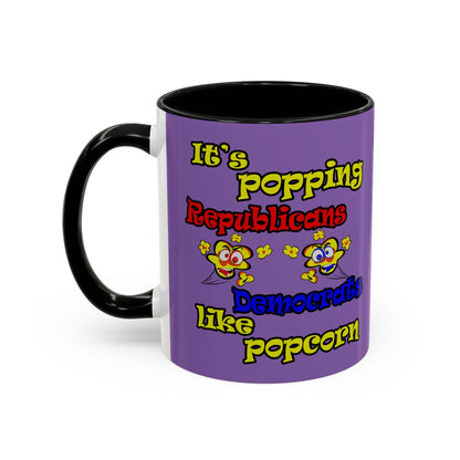 popping like popcorn - Accent Mug (light purple)