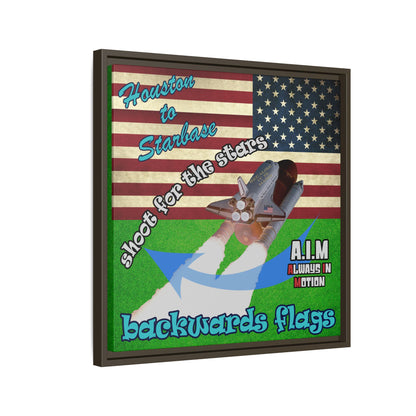 shoot for the stars - framed canvas art (green turf)