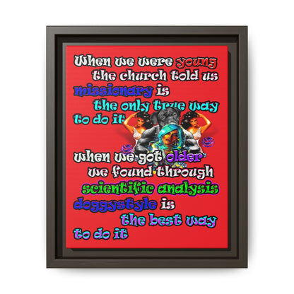 doggystyle - framed canvas art (red)