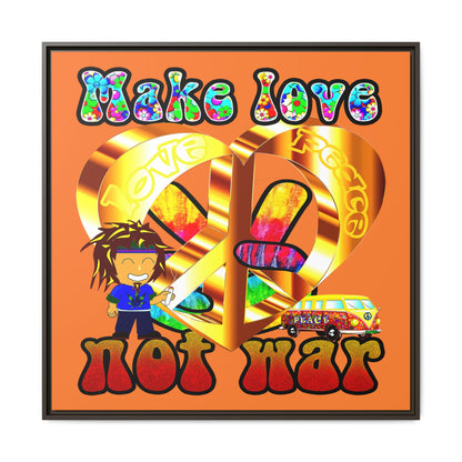 love peace - framed canvas art (crusta)