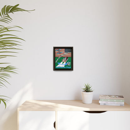 shoot for the stars - framed canvas art (dark green)