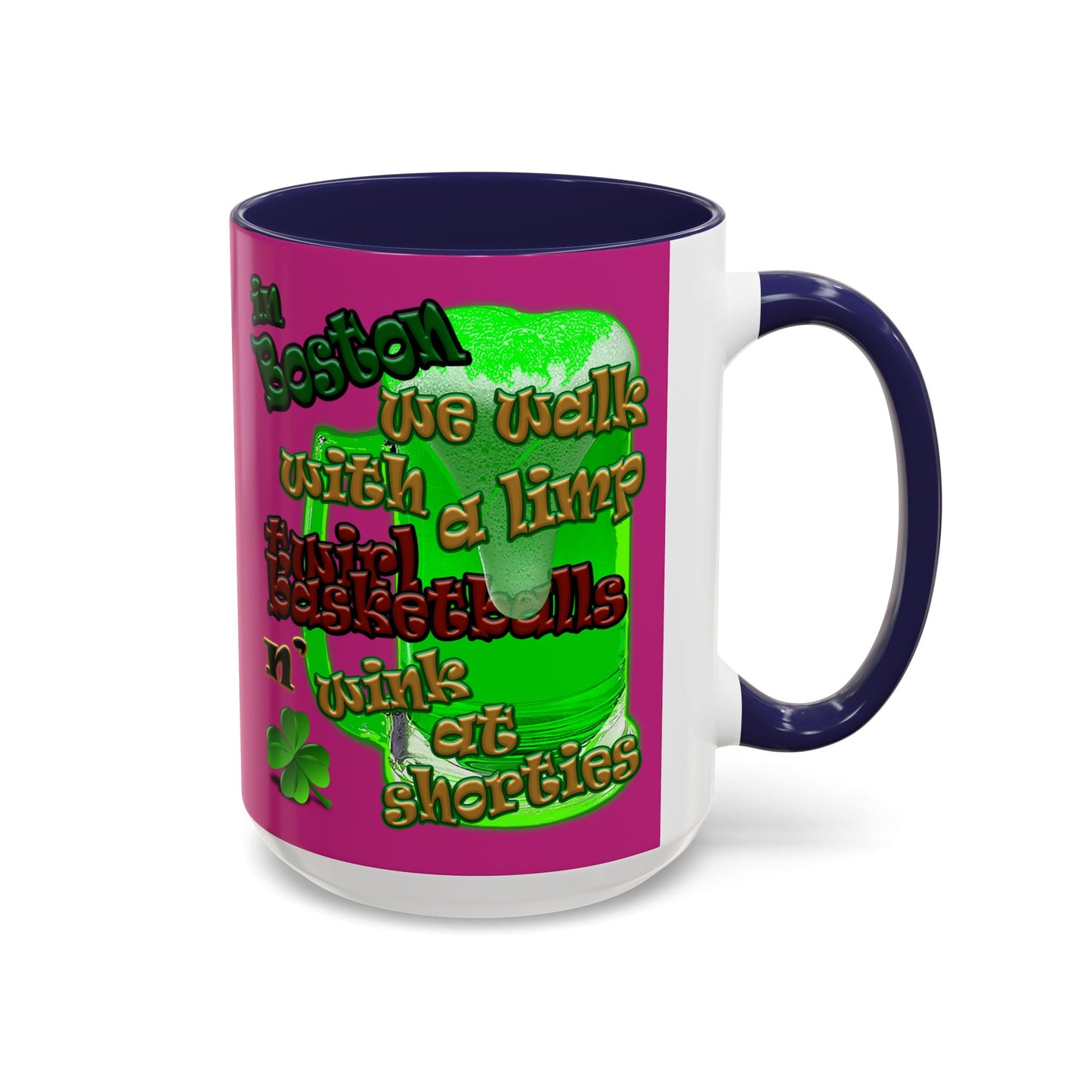 celtics logo - Accent Mug (pink)