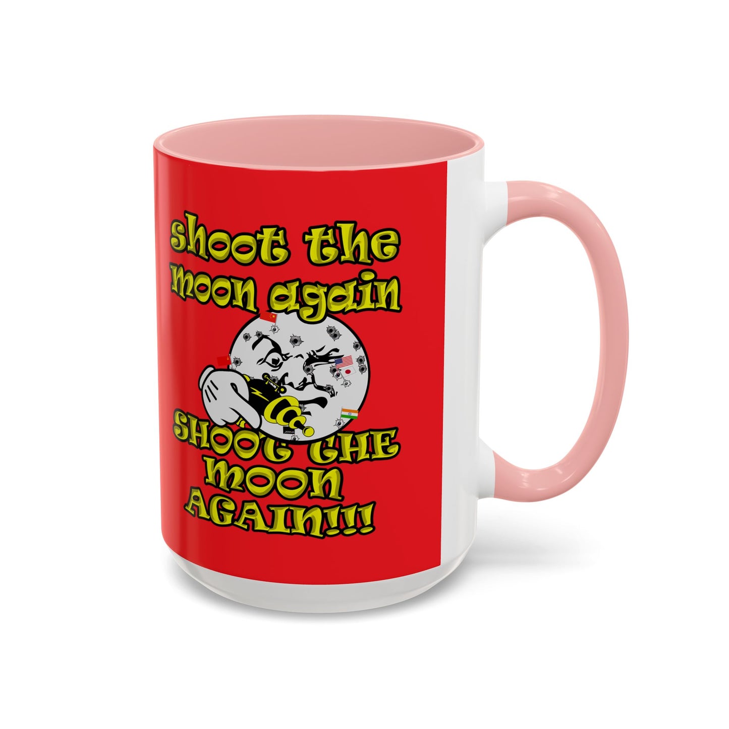 shoot the moon again - Accent Mug (red)
