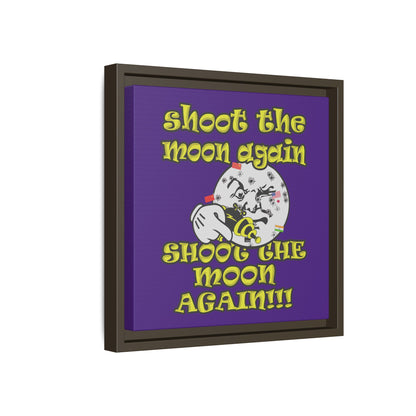 shoot the moon again - framed canvas art (purple)