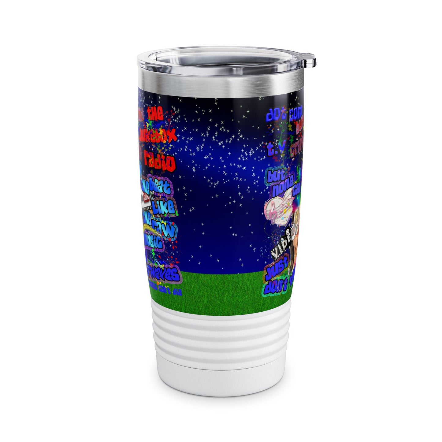 drop the beat - Ringneck Tumbler, 20oz  ('snoops' background)