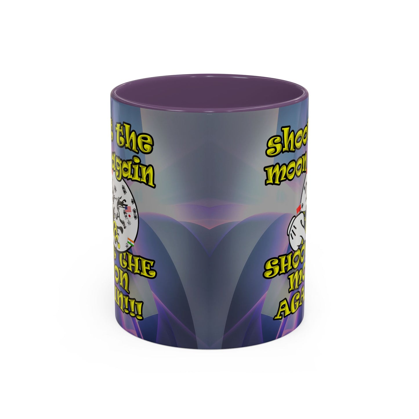 shoot the moon again - Accent Mug (grey-pink wave)
