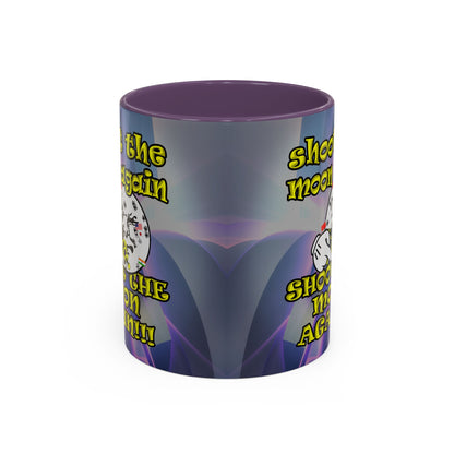 shoot the moon again - Accent Mug (grey-pink wave)
