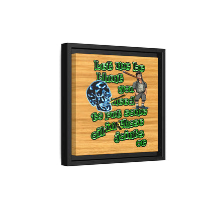 og - framed canvas art (butterscotch wood finish)