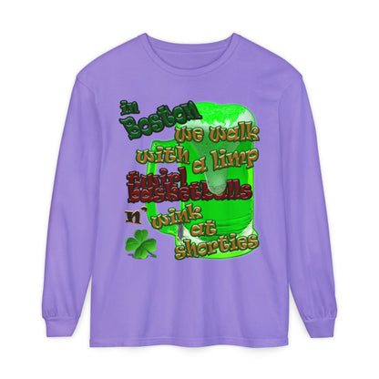 celtics logo - Unisex Garment-dyed Long Sleeve T-Shirt