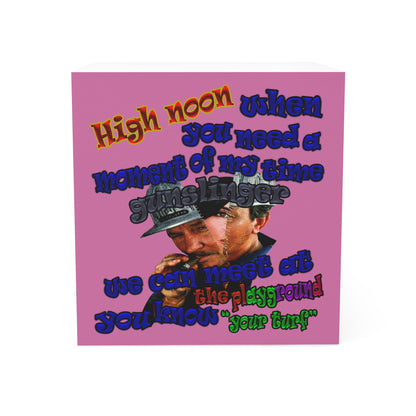 high noon - note cube (light pink)