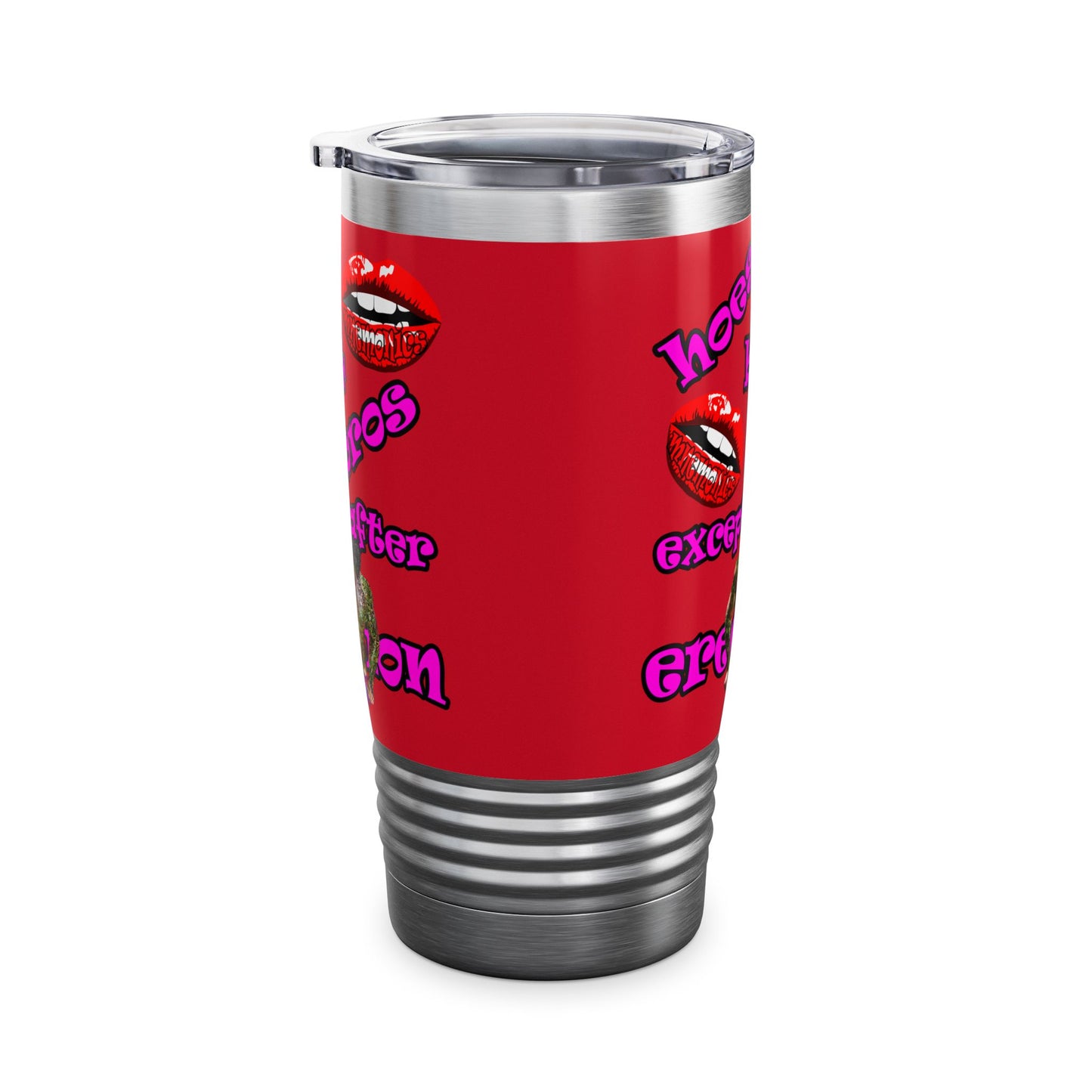 hoes b4 bros - Ringneck Tumbler, 20oz (dark red)