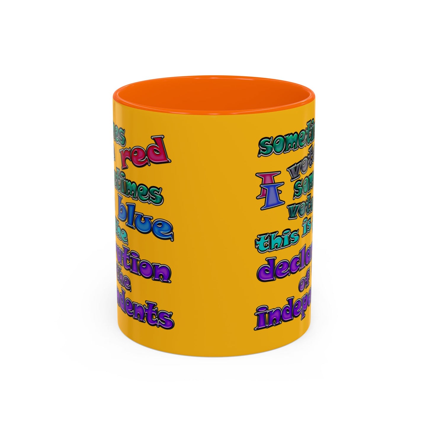 declaration of the independents - Accent Mug (yellow)