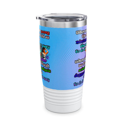 doggystyle - Ringneck Tumbler, 20oz (light blue-purple wave)