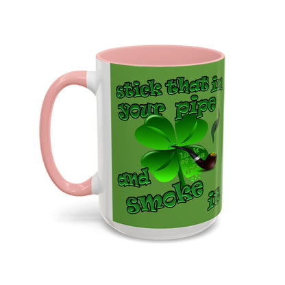 celtics logo - Accent Mug (green)
