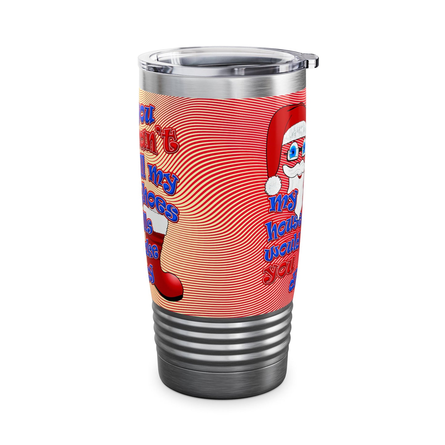 santa's shoes - Ringneck Tumbler, 20oz (yellow-orange wave)