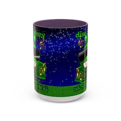 disc jockey - Accent Mug ('snoops' background)