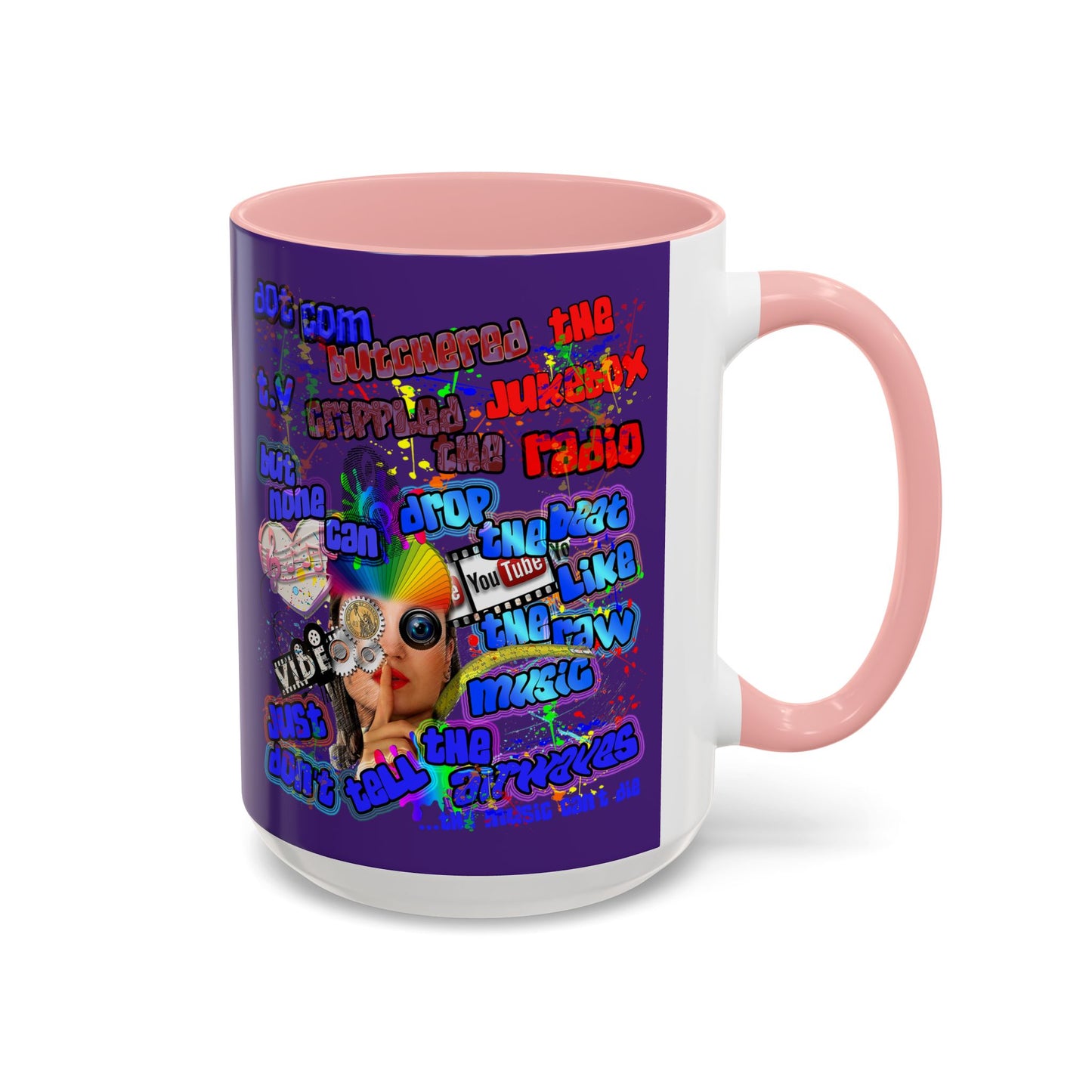 drop the beat - Accent Mug (purple)