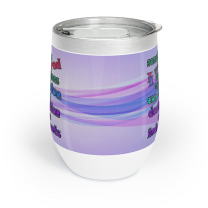 declaration of the independents - Chill Wine Tumbler (light blue-pink wave)