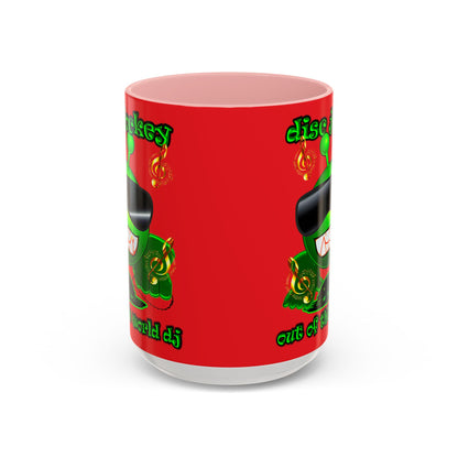 disc jockey - Accent Mug (red)