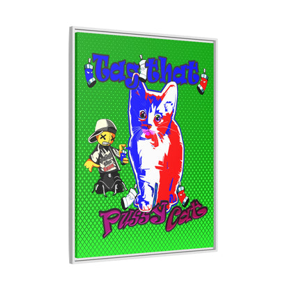 tag that - framed canvas art (logo green)